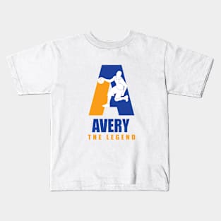 Avery Custom Player Basketball Your Name The Legend Kids T-Shirt